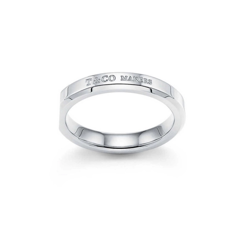 NWT Tiffany & Co Makers Sterling Silver Narrow Slice Ring